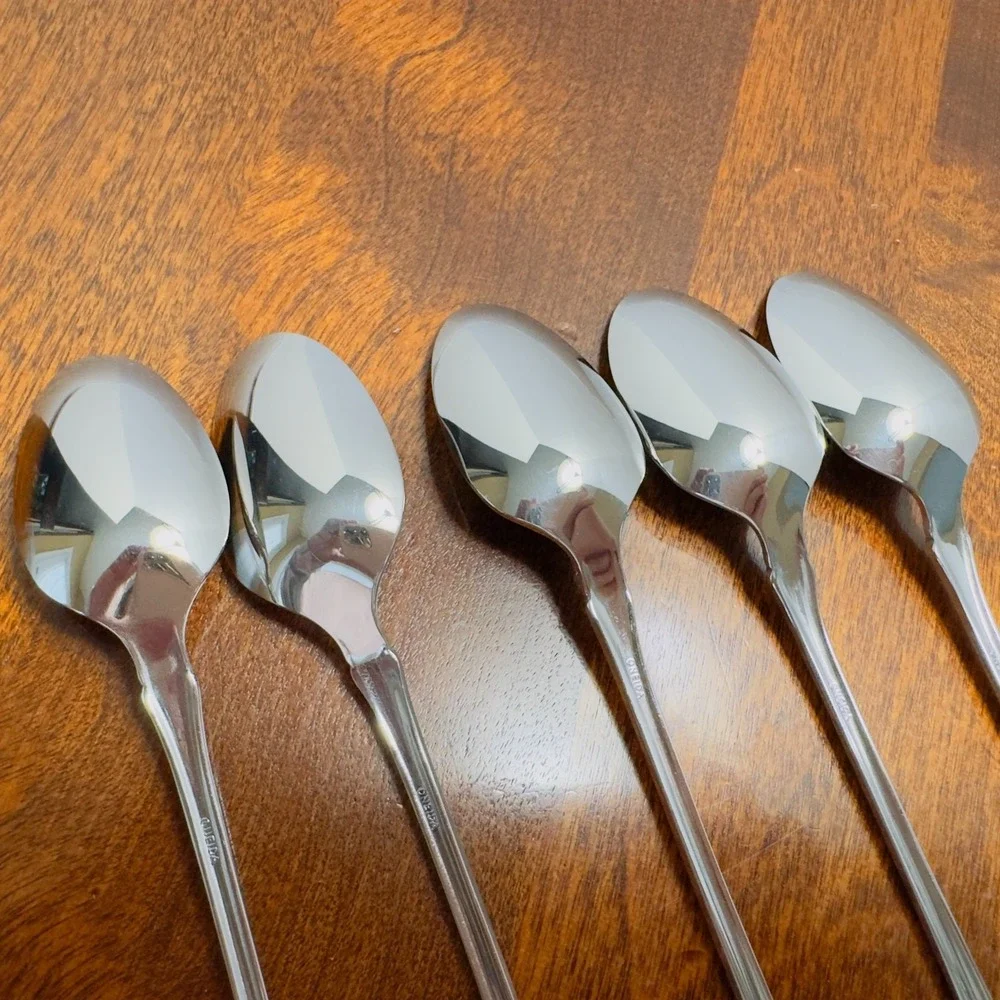 Oneida USA SAMANTHA Stainless Steel Flatware Lot of 5 Iced Tea Spoons